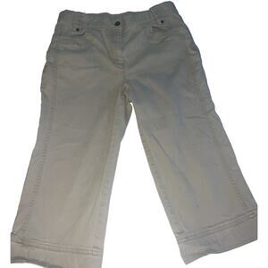 Womens 10 light khaki Jean Crop stretch, Gavlota Casuals